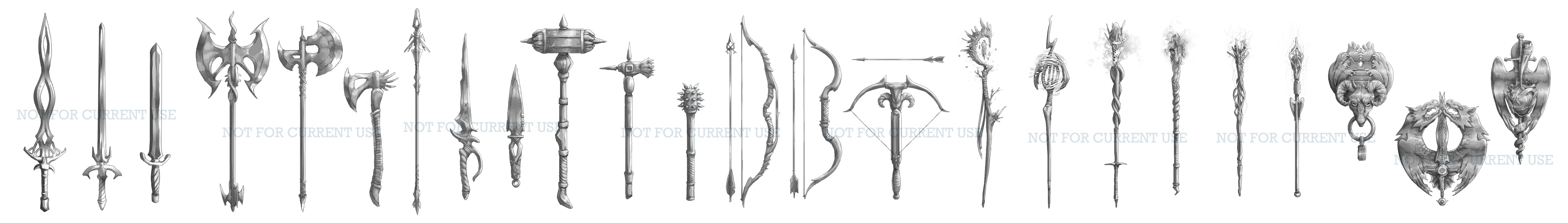 Guild Chronicles weapon item concepts